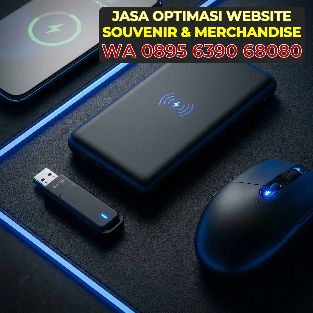 Set Souvenir Gadget Elektronik Hitam Matte